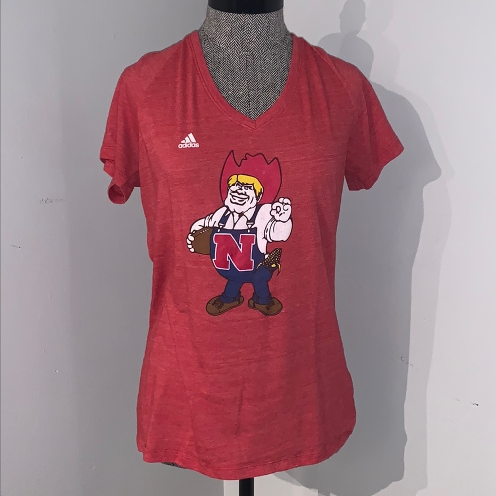 Adidas Nebraska Huskers V-Neck